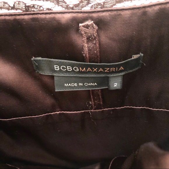 BCBGMaxAzria Brown Lace Cocktail Dress - Picture 2 of 8